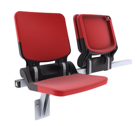 The plastic seat of VDL Seating Systems that will replace the 23,000 outdated shell seats in the Philips Stadium. 