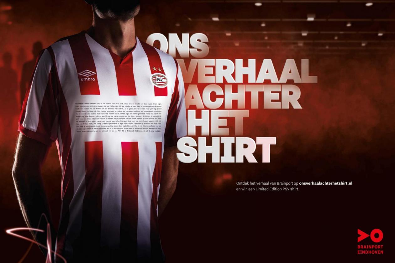 Zachte voeten Schouderophalend overzien Brainport Eindhoven haalt naam van PSV-shirt